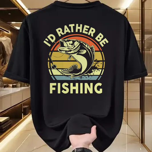 Funny Fishing Shirt, Gift For Fishing Lover Unisex T-Shirt/Hoodie/Sweatshirt HLT00 - Men_s Fishing Id Rather Be Fishing Graphic Tee Funny Fishing T-Shirt