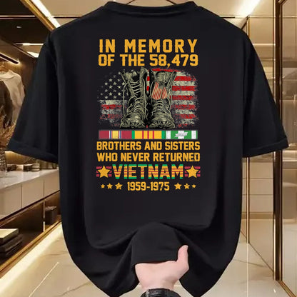 Proud Veteran Shirt, Funny Veteran UnisexT-Shirt/Hoodie/Sweatshirt HLT00 - in Memory of The 58479 Brothers and Sisters Vietnam Veteran T-Shirt