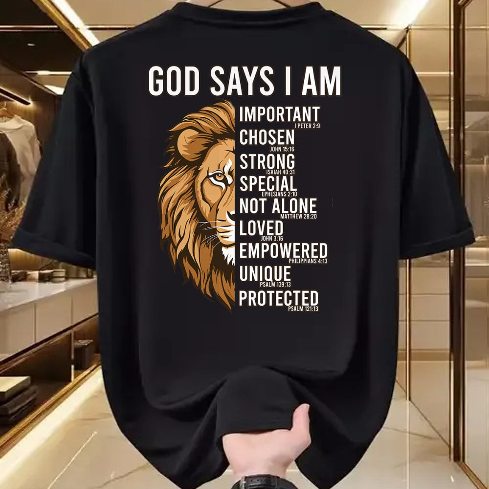 Christian Tee, Christian Faith Unisex T-Shirt/Hoodie/Sweatshirt HLT00 - Jesus God Say I Am Christian-Shirt Men Fathers Blessed Dad T-Shirt