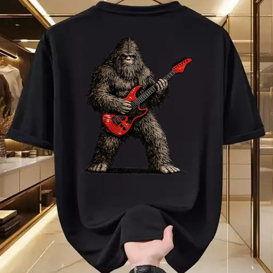 Guitar Lover Shirt, Funny Guitar UnisexT-Shirt/Hoodie/Sweatshirt HLT00 - Funny Bigfoot Playing Guitar Rock and Roll Gifts Men Women T-Shirt