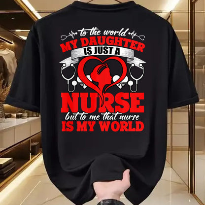 Funny Nurse Shirt, Nurse Unisex T-Shirt/Hoodie/Sweatshirt HLT00 - My Daughter Is A Nurse, Proud To Be A Nurse's Mom Long Sleeve T-Shirt