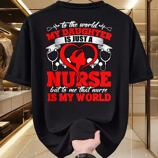 Funny Nurse Shirt, Nurse Unisex T-Shirt/Hoodie/Sweatshirt HLT00 - My Daughter Is A Nurse, Proud To Be A Nurse's Mom Long Sleeve T-Shirt