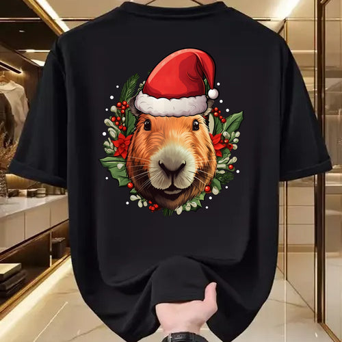 Cute Capybara Shirt, Funny Capybara Unisex T-Shirt/Hoodie/Sweatshirt HLT00 - Funny Christmas Capybara Long Sleeve T-Shirt