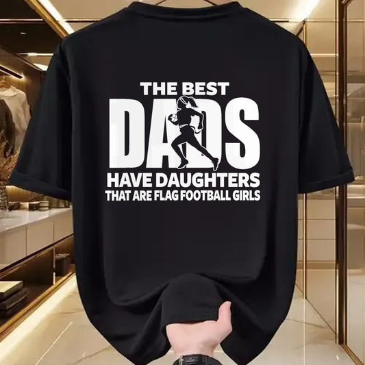 Gift for Dad Shirt, Funny Dad Unisex T-Shirt/Hoodie/Sweatshirt HLT00 – Flag Football Girl Dad Proud Father of Girl Playing Sports T-Shirt