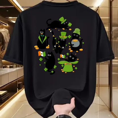 Patrick Day Shirts for Family, Funny Patrick Day shirts, st patrick's day Unisex T-Shirt/Hoodie/Sweatshirt HLT00 - Shamrock Irish Black Cat Saint Patrick Day T-Shirt