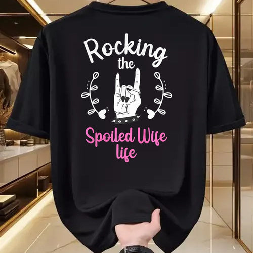 Best Wife Shirt, Wife and Husband Unisex T-Shirt/Hoodie/Sweatshirt HLT00 - Gift for wife T shirt, spoiled wife   Funny Spoiled Wife Art For Women Husband Spoiled Wife Life Pre (5)