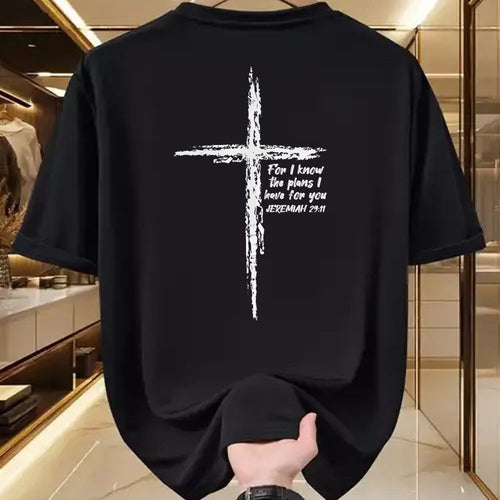 Christian Tee, Christian Faith Unisex T-Shirt/Hoodie/Sweatshirt HLT00 - Cross I Know The Plans Verse Bible Jesus God Christian Gift T-Shirt