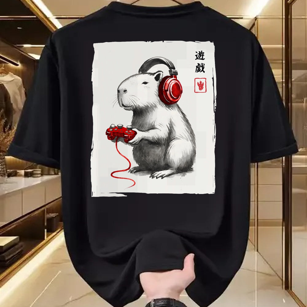 Cute Capybara Shirt, Funny Capybara Unisex T-Shirt/Hoodie/Sweatshirt HLT00 - Gamer Japanese Art Men Women Teens Kids Funny Capybara T-Shirt
