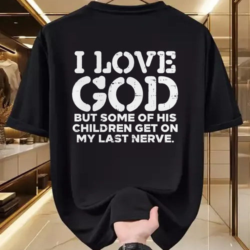 Christian Tee, Christian Faith Unisex T-Shirt/Hoodie/Sweatshirt HLT00 - I Love God But Funny Jesus Christ Religious Christian Gift T-Shirt