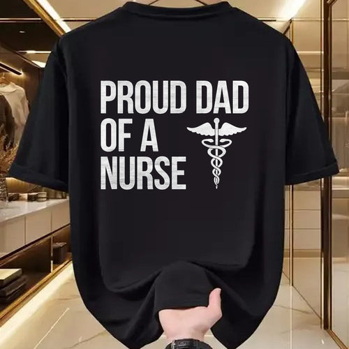 Gift for Dad Shirt, Funny Dad Unisex T-Shirt/Hoodie/Sweatshirt HLT00 – Proud Dad of a Nurse T-Shirt - Nursing  RN  LPN Dad Tee T-Shirt