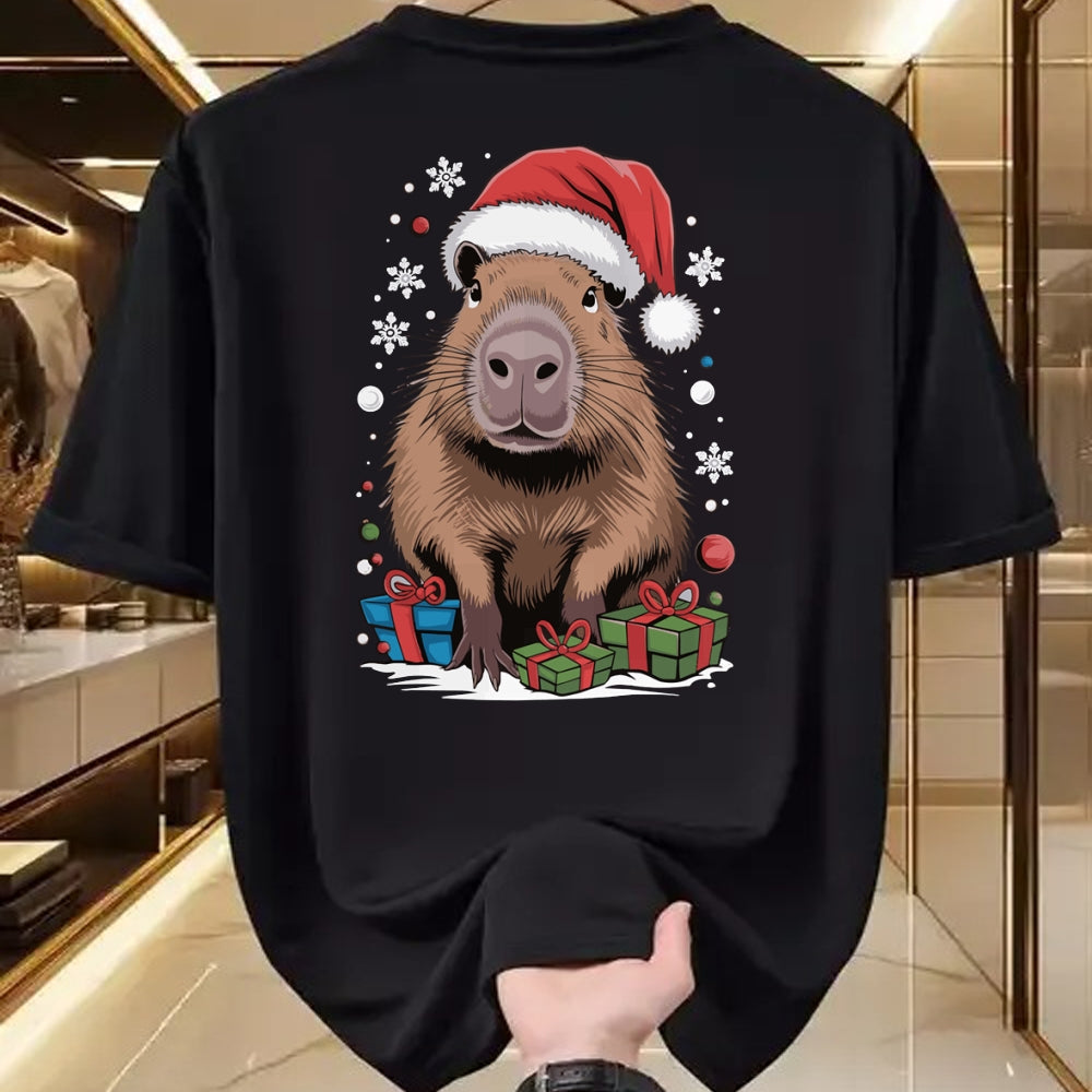 Cute Capybara Shirt, Funny Capybara Unisex T-Shirt/Hoodie/Sweatshirt HLT00 - Capybara Christmas Long Sleeve T-Shirt (4)