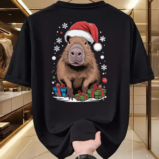 Cute Capybara Shirt, Funny Capybara Unisex T-Shirt/Hoodie/Sweatshirt HLT00 - Capybara Christmas Long Sleeve T-Shirt (4)
