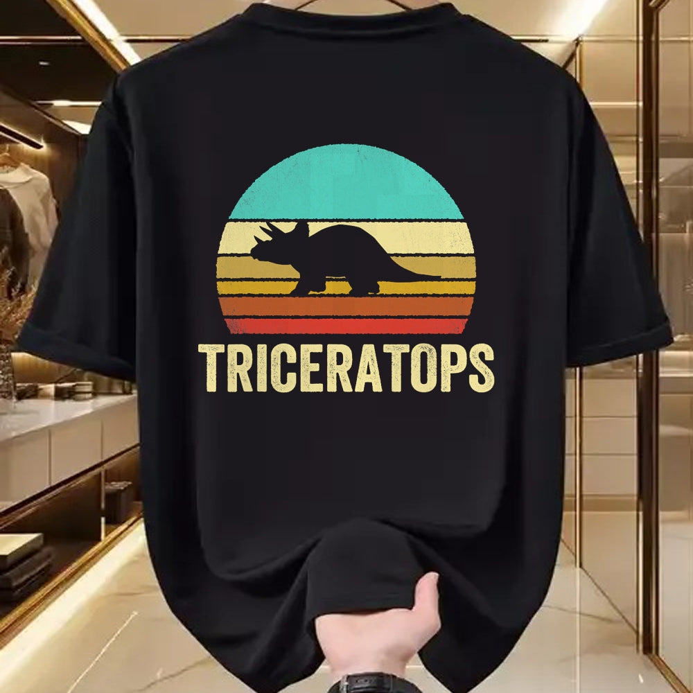 Best Dinosaur Lover Shirt, Funny Dinosaur UnisexT-Shirt/Hoodie/Sweatshirt HLT00 - Vintage Triceratops Shirt Sunset Dinosaur T-Shirt