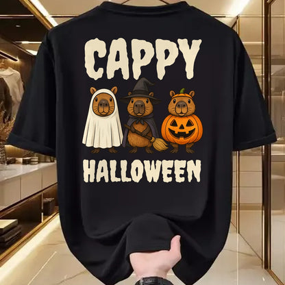 Cute Capybara Shirt, Funny Capybara UnisexT-Shirt/Hoodie/Sweatshirt HLT00 - Cappy Halloween Funny Capybara Ghost Witch Pumpkin Spooky T-Shirt