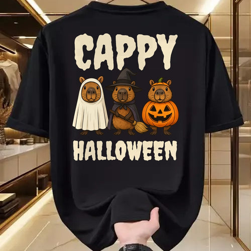Cute Capybara Shirt, Funny Capybara UnisexT-Shirt/Hoodie/Sweatshirt HLT00 - Cappy Halloween Funny Capybara Ghost Witch Pumpkin Spooky T-Shirt