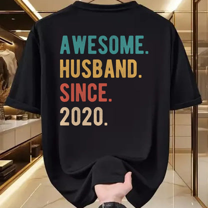 Best Wife Shirt, Wife and Husband Unisex T-Shirt/Hoodie/Sweatshirt HLT00 - 4th Year Wedding Anniversary Epic Awesome Husband Since 2020 T-Shirt