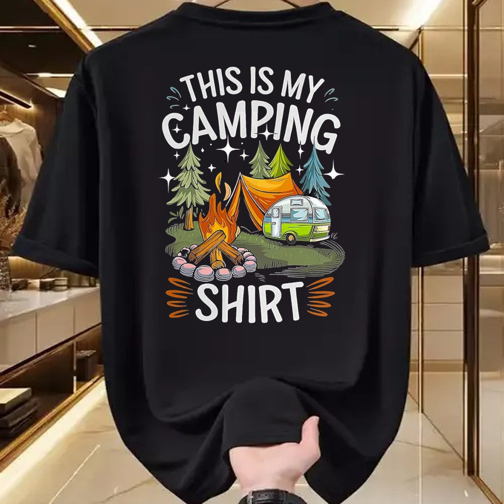 Funny Camping Shirt, Gift For Camping Lover Unisex T-Shirt/Hoodie/Sweatshirt HLT00 - Funny This is My Camping Shirt for Camper Camping Men Women T-Shirt, Men, Black, 3X-Large
