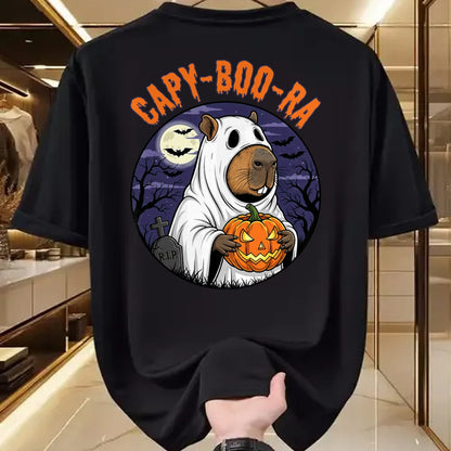 Cute Capybara Shirt, Funny Capybara UnisexT-Shirt/Hoodie/Sweatshirt HLT00 - Capy-Boo-Ra Cute Capybara Boo Ghost Funny Cappy Halloween T-Shirt