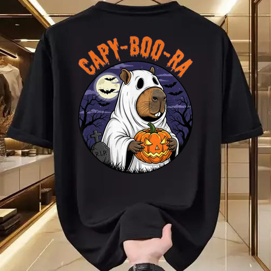 Cute Capybara Shirt, Funny Capybara UnisexT-Shirt/Hoodie/Sweatshirt HLT00 - Capy-Boo-Ra Cute Capybara Boo Ghost Funny Cappy Halloween T-Shirt
