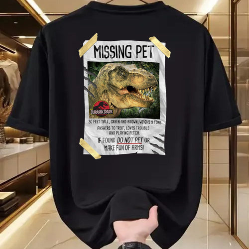 Best Dinosaur Lover Shirt, Funny Dinosaur UnisexT-Shirt/Hoodie/Sweatshirt HLT00 - Jurassic Park Missing Pet T-Rex Poster Taped Graphic Tee T-Shirt