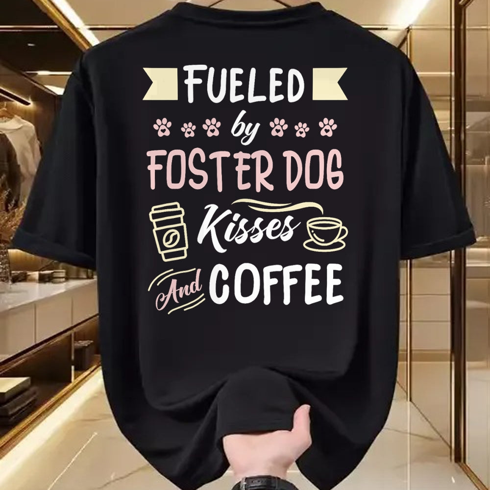 Dog Love Shirt, Dog Lover Gift T-Shirt/Hoodie/Sweatshirt HLT00 - Foster Dog Mom Coffee Lover T-Shirt