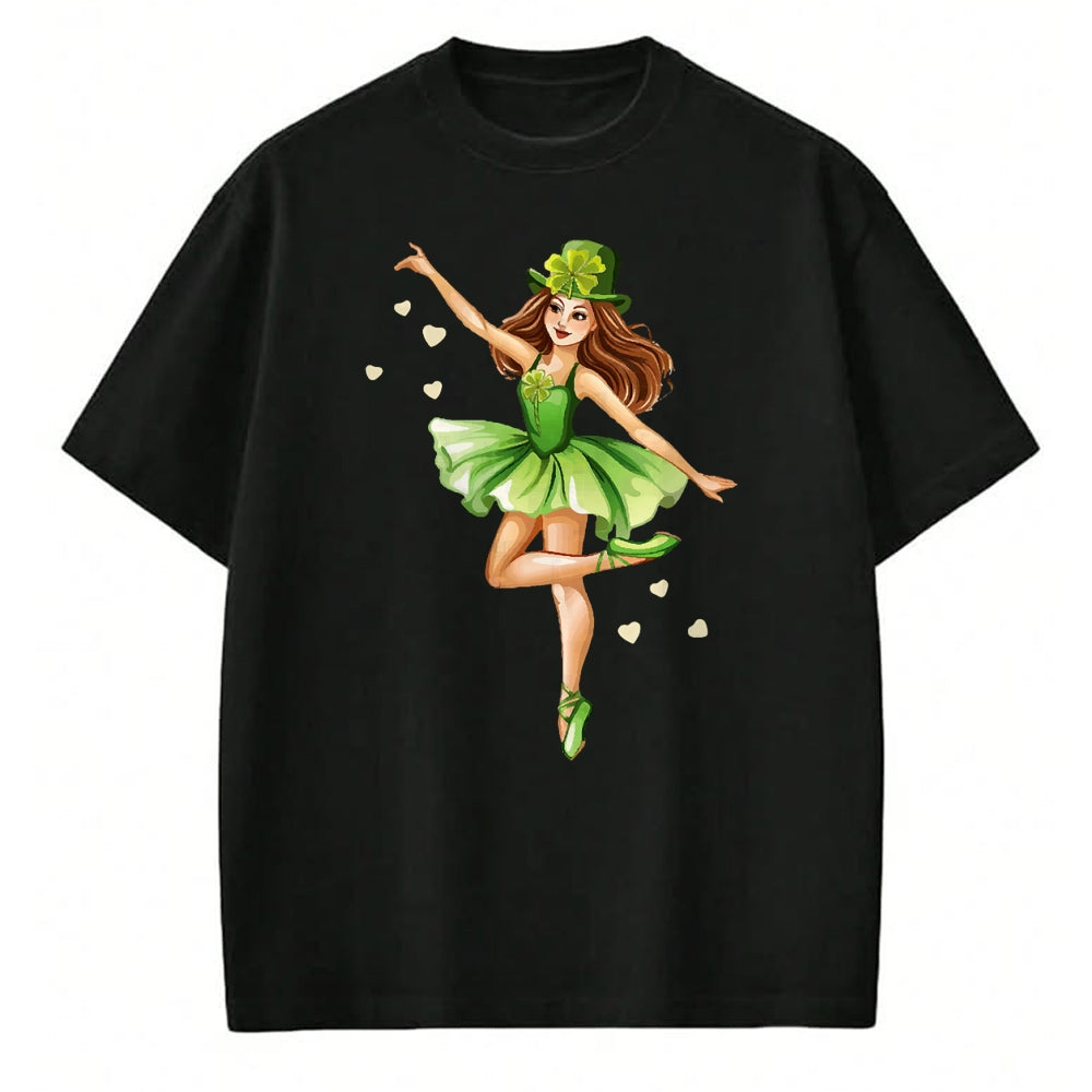 Patrick Day Shirts for Family, Funny Patrick Day shirts, st patrick's day Unisex T-Shirt/Hoodie/Sweatshirt HLT00 - Ballerina St. Patrick Day Lucky Irish Ballet Dancing Dancer T-Shirt