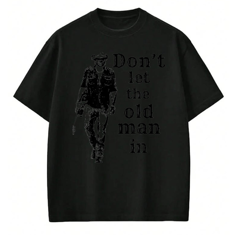 Guitar Lover Shirt, Funny Guitar UnisexT-Shirt/Hoodie/Sweatshirt HLT00 - Don_t let the Old man in Vintage Man Walking with a Guitar T-Shirt