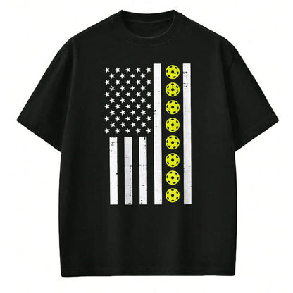 Funny Pickleball Shirt, Pickleball Lover Unisex T-Shirt/Hoodie/Sweatshirt HLT00 - Pickle Ball US Flag Pickleball Patriotic Men Women Kids Boys T-Shirt