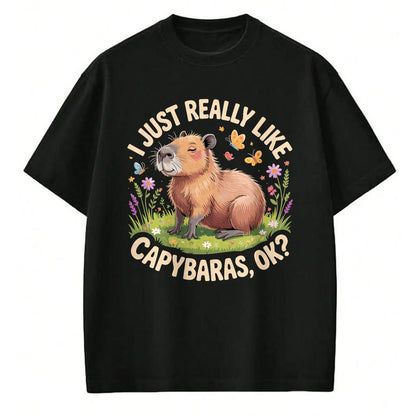 Cute Capybara Shirt, Funny Capybara Unisex T-Shirt/Hoodie/Sweatshirt HLT00 - Funny Capybara Art for Men Women Kids Capy Rodent Capybara T-Shirt (1)