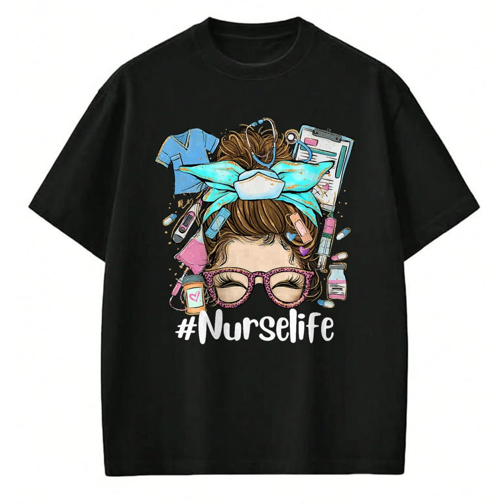 Funny Nurse Shirt, Nurse Unisex T-Shirt/Hoodie/Sweatshirt HLT00 - Funny NurseLife Nurse T-Shirt (1)