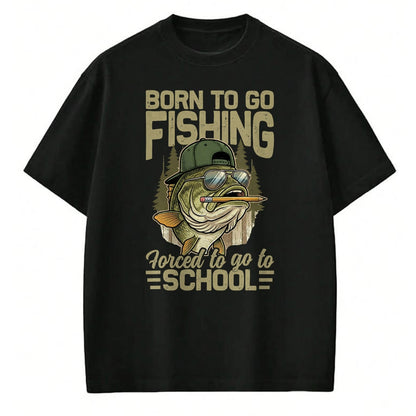 Funny Fishing Shirt, Gift For Fishing Lover Unisex T-Shirt/Hoodie/Sweatshirt HLT00 - Born to Go Fishing Bass Fish Funny Fisherman Boys Kids Men T-Shirt (1)