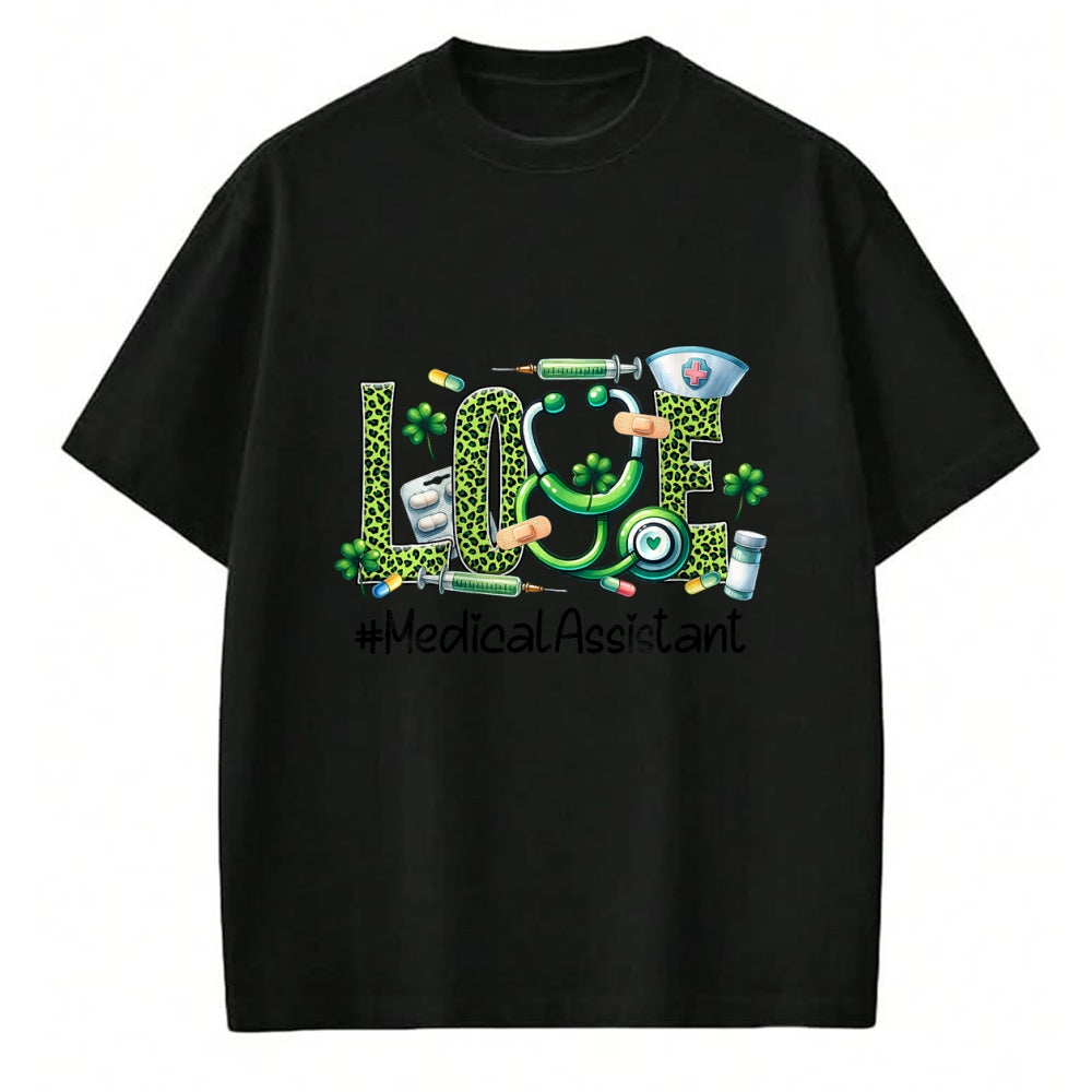Patrick Day Shirts for Family, Funny Patrick Day shirts, st patrick's day Unisex T-Shirt/Hoodie/Sweatshirt HLT00 - Love Medical Assistant Life Nurse Shamrock Saint Patrick Day T-Shirt