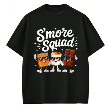 Funny Camping Shirt, Gift For Camping Lover Unisex T-Shirt/Hoodie/Sweatshirt HLT00 - Smore Squad Camping Campfire Chocolate S_Mores Kids T-Shirt, Youth, Brown, X-Small