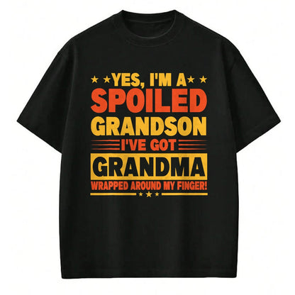 Best Grandma Shirt, Proud Grandma Unisex T-Shirt/Hoodie/Sweatshirt HLT00 - Funny Grandparents Grandpa Grandma Spoiled Grandson T-Shirt