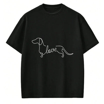 Dog Love Shirt, Dog Lover Gift T-Shirt/Hoodie/Sweatshirt HLT00 - Dachshund Chiweenie Wiener Dog Love Sketch Art Dog T-Shirt