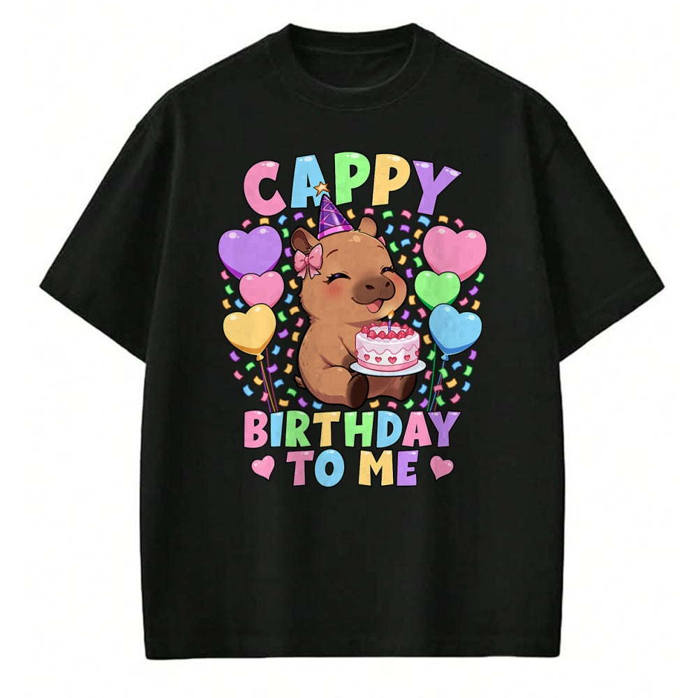 Cute Capybara Shirt, Funny Capybara UnisexT-Shirt/Hoodie/Sweatshirt HLT00 - Capybara Birthday Shirt  Kawaii Girl Cappy Birthday to Me T-Shirt