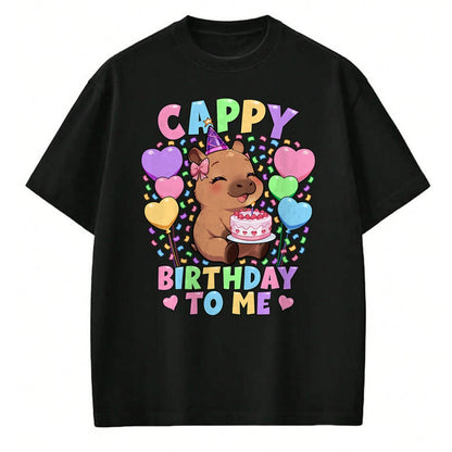 Cute Capybara Shirt, Funny Capybara UnisexT-Shirt/Hoodie/Sweatshirt HLT00 - Capybara Birthday Shirt  Kawaii Girl Cappy Birthday to Me T-Shirt