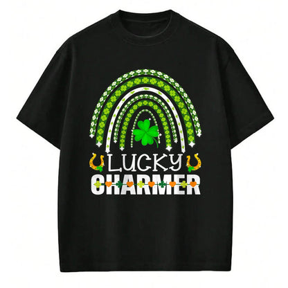 Patrick Day Shirts for Family, Funny Patrick Day shirts, st patrick's day Unisex T-Shirt/Hoodie/Sweatshirt HLT00 - Lucky Charmer Funny St Patrick Day  Rainbow Shamrock T-Shirt