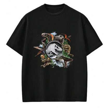 Best Dinosaur Lover Shirt, Funny Dinosaur UnisexT-Shirt/Hoodie/Sweatshirt HLT00 - Jurassic World Rebirth Circle Logo Dinosaurs T-Shirt