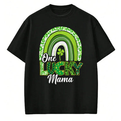 Gift for Mom Shirt, Funny Mom Unisex T-Shirt/Hoodie/Sweatshirt HLT00 - One Lucky Mama St Patrick's Day Mom Shamrock Mother_s Day T-Shirt