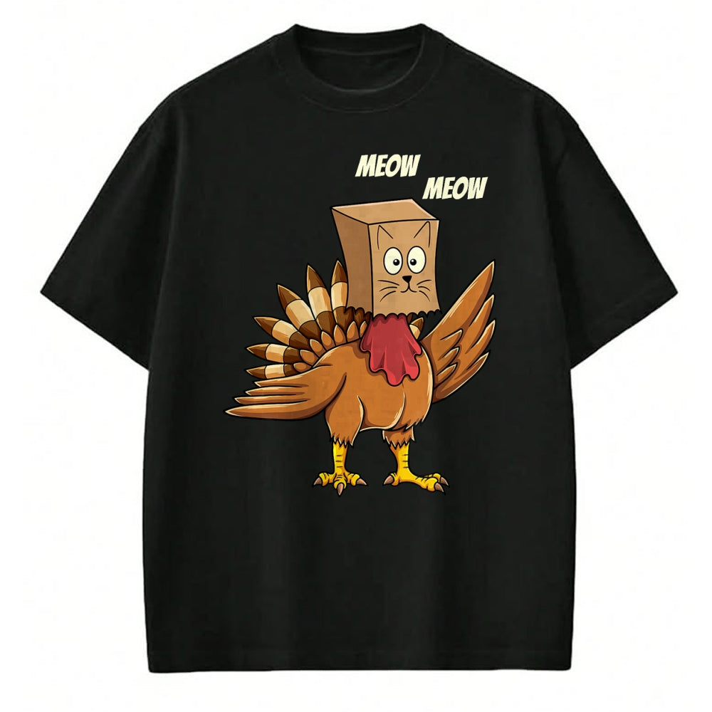 Best Thanksgiving Family Shirt , Funny Thanksgiving UnisexT-Shirt/Hoodie/Sweatshirt HLT00 - Thanksgiving Turkey Cat Meow Funny Men Women Thanksgiving T-Shirt
