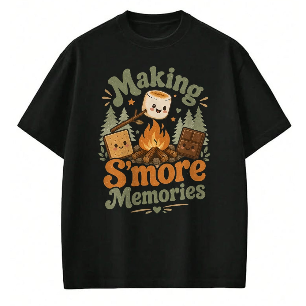 Funny Camping Shirt, Gift For Camping Lover Unisex T-Shirt/Hoodie/Sweatshirt HLT00 - Making Smores Campfire Cute Camping Family Adventure T-Shirt