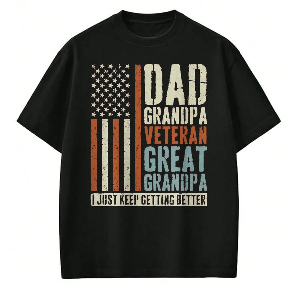 Proud Veteran Shirt, Funny Veteran UnisexT-Shirt/Hoodie/Sweatshirt HLT00 - Dad Grandpa Veteran Great Grandpa T-Shirt, Men, Black, 3X-Large