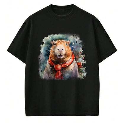 Cute Capybara Shirt, Funny Capybara Unisex T-Shirt/Hoodie/Sweatshirt HLT00 - Capybara Christmas Long Sleeve T-Shirt (1)