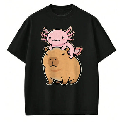 Cute Capybara Shirt, Funny Capybara Unisex T-Shirt/Hoodie/Sweatshirt HLT00 - Capybara Axolotl Kawaii Animal T-Shirt