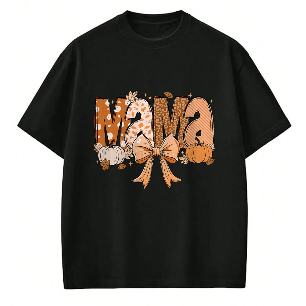 Best Thanksgiving Family Shirt , Funny Thanksgiving UnisexT-Shirt/Hoodie/Sweatshirt HLT00 - Retro Mama Coquette Bows Leopard Mom Fall Thanksgiving Women T-Shirt