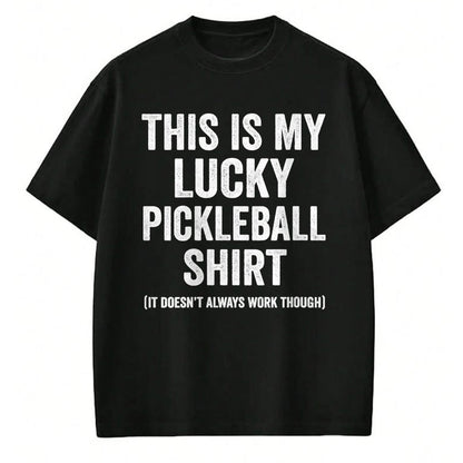 Funny Pickleball Shirt, Pickleball Lover Unisex T-Shirt/Hoodie/Sweatshirt HLT00 - Womens This is My Lucky Pickleball V-Neck T-Shirt