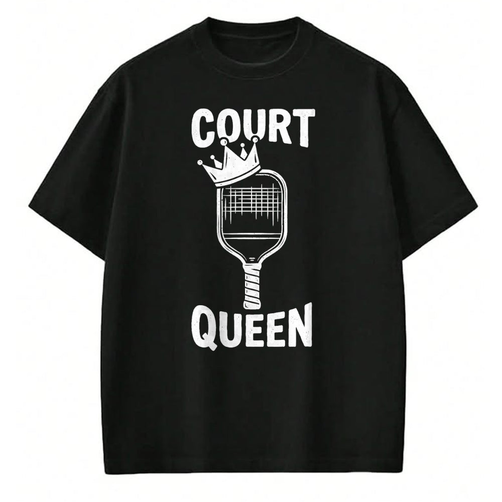 Funny Pickleball Shirt, Pickleball Lover Unisex T-Shirt/Hoodie/Sweatshirt HLT00 - Pickleball Court Queen T-Shirt