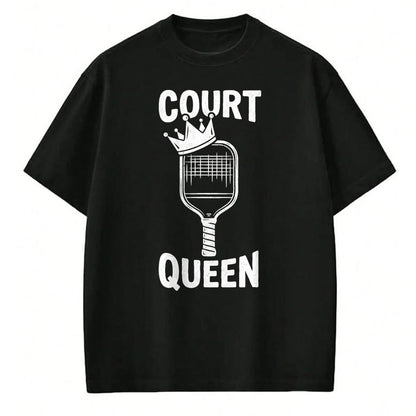 Funny Pickleball Shirt, Pickleball Lover Unisex T-Shirt/Hoodie/Sweatshirt HLT00 - Pickleball Court Queen T-Shirt