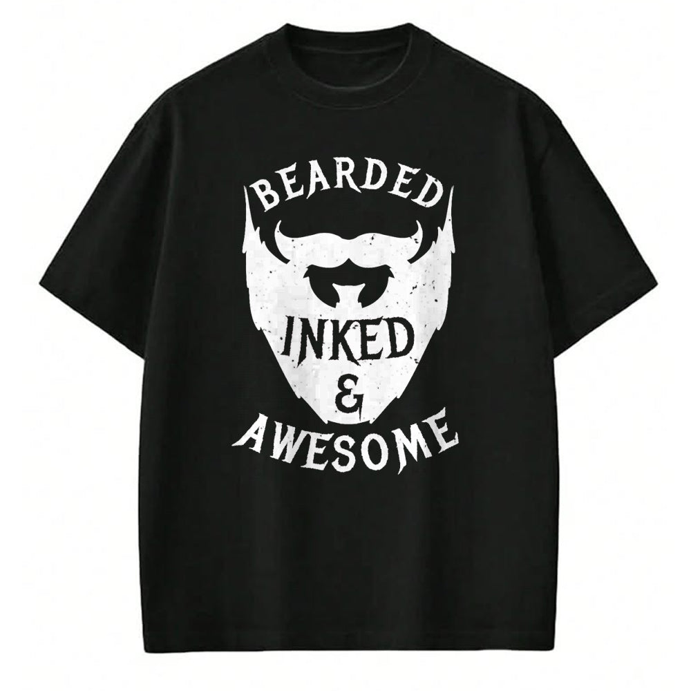 Best Wife Shirt, Wife and Husband Unisex T-Shirt/Hoodie/Sweatshirt HLT00 - Mens Bearded, Inked And Awesome Bearded And Tattooed Guy T Shirt